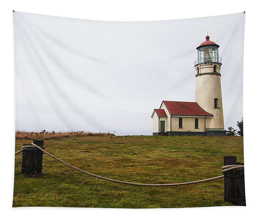 Oregon Tapestry featuring the photograph Cape Blanco Lighthouse by Mark Kiver