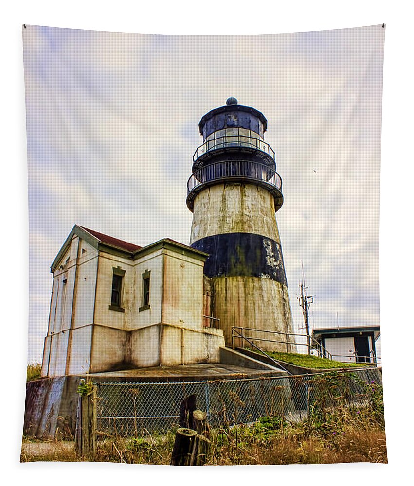 Lighthouse Tapestry featuring the photograph Cape Disappointment by Cathy Anderson