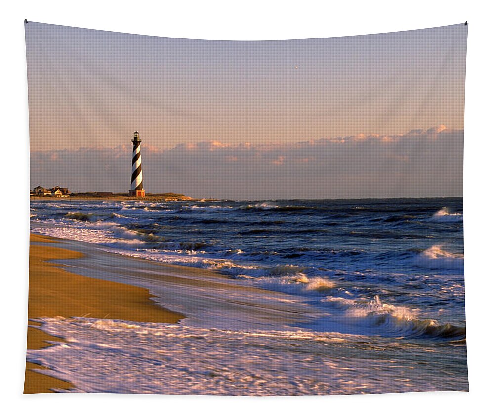 Beach Tapestry featuring the photograph Cape Hatteras Lighthouse, Nc by Jeffrey Lepore