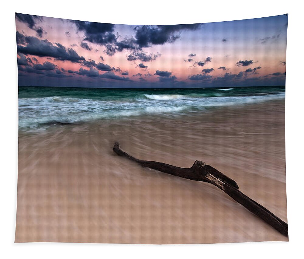 Sunset Tapestry featuring the photograph Caribbean Sunset by Mihai Andritoiu