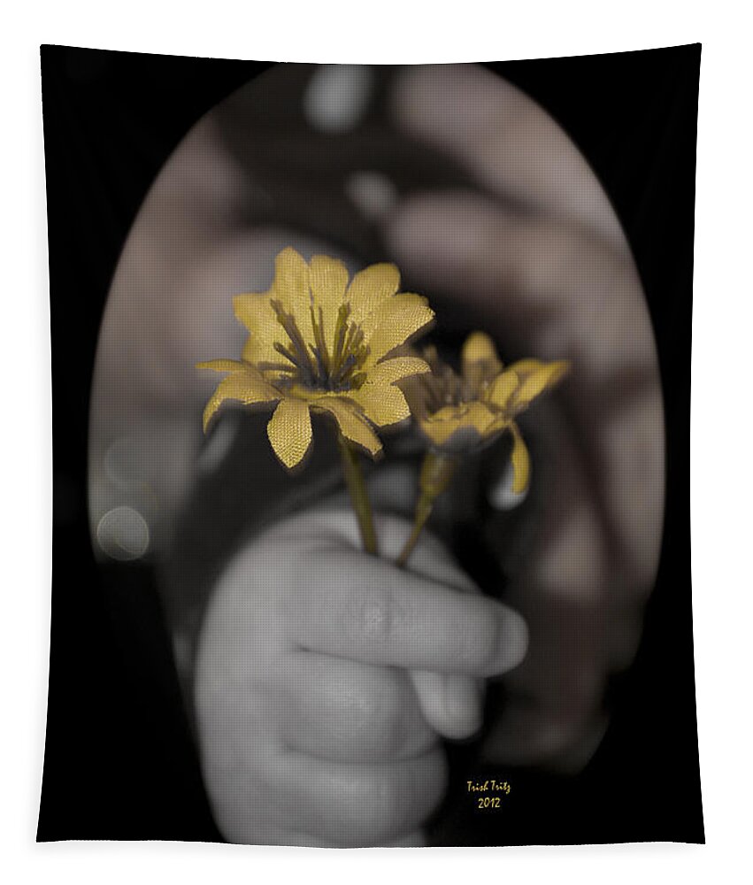Hand Tapestry featuring the photograph Carlee's Daisy by Trish Tritz