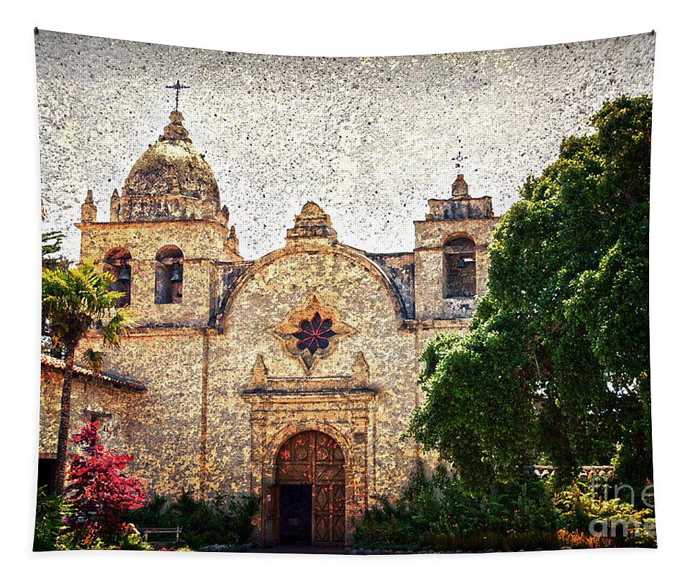 Mission Tapestry featuring the photograph Carmel Mission by RicardMN Photography