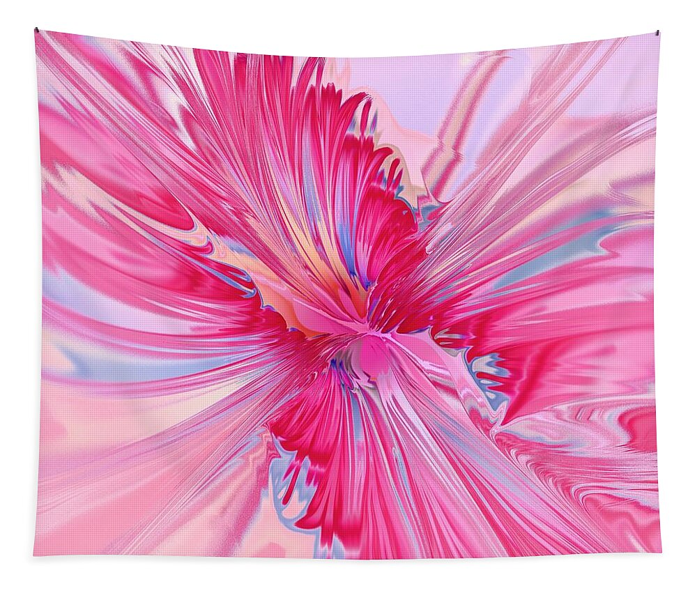Carnation Tapestry featuring the digital art Carnation Pink by Anastasiya Malakhova