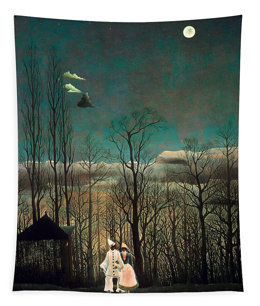 Henri Rousseau Tapestry featuring the painting Carnival Evening by Henri Rousseau