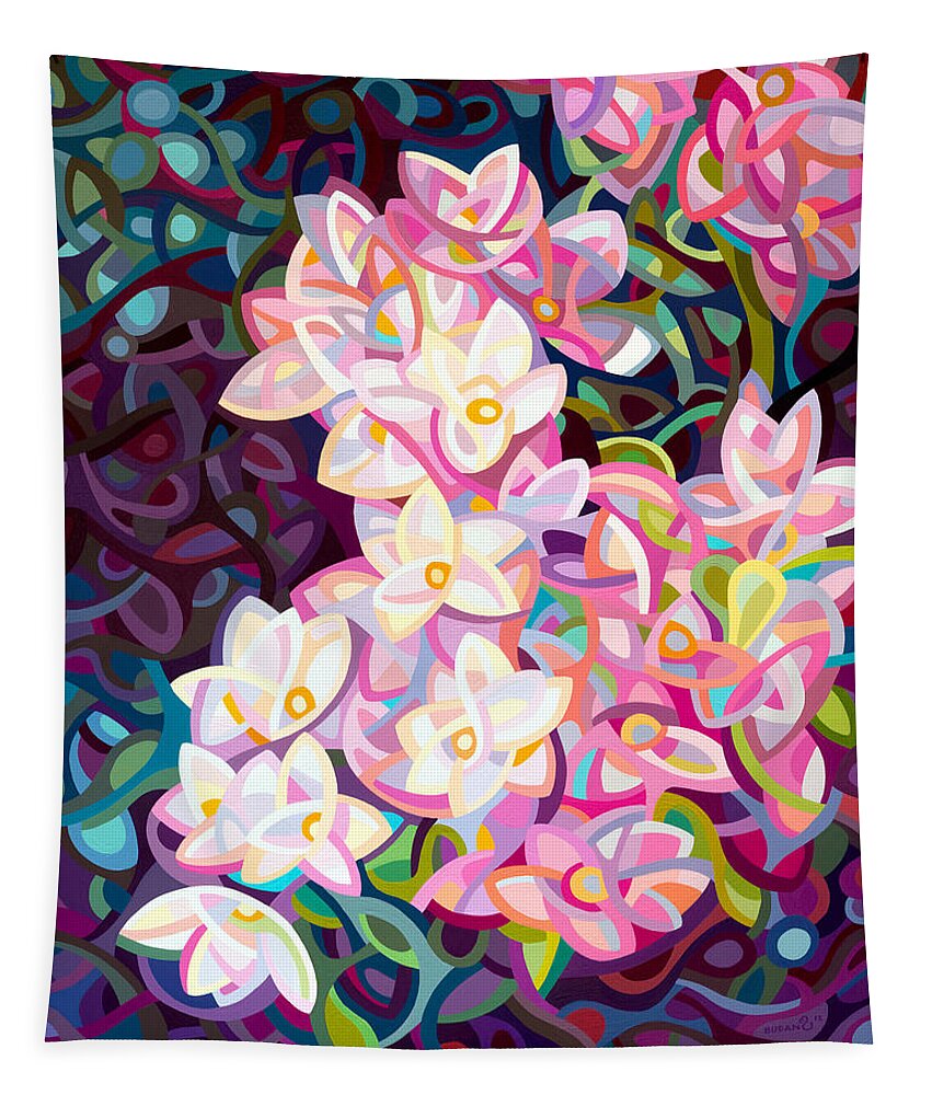 Vertical Tapestry featuring the painting Cascade by Mandy Budan