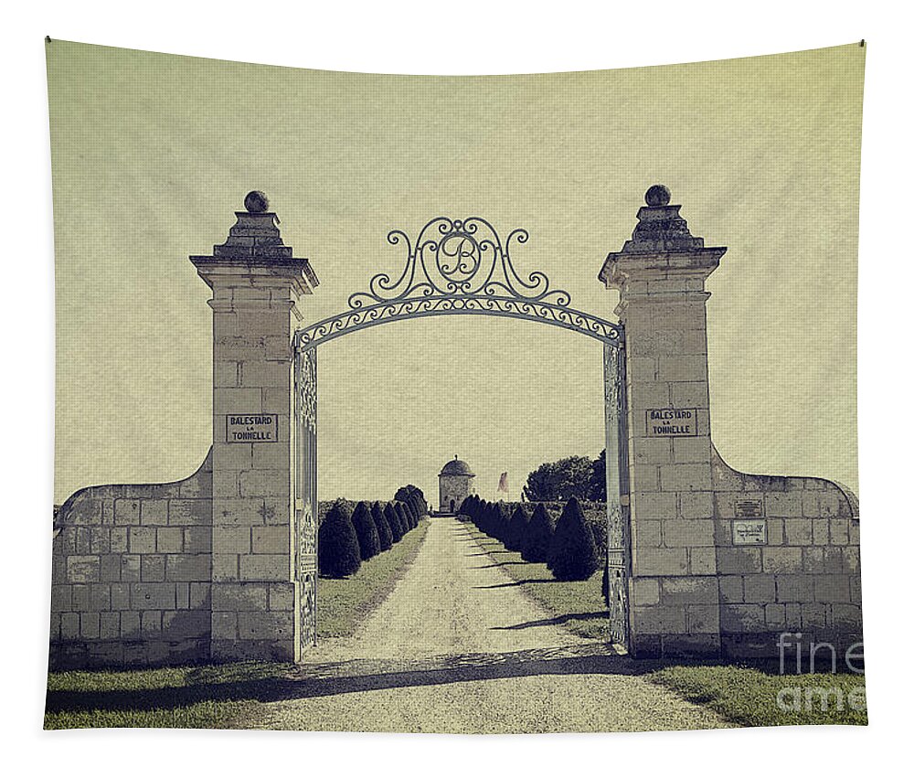 Heiko Tapestry featuring the photograph Castle Gateway of Ancient Times by Heiko Koehrer-Wagner