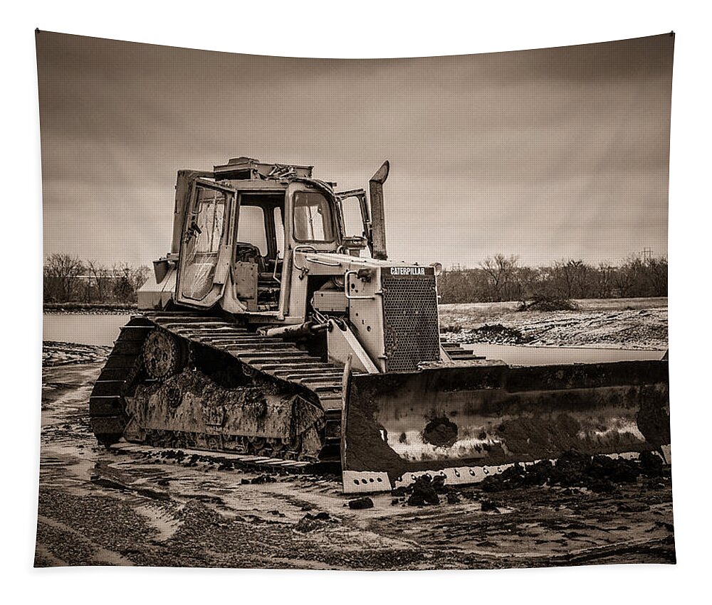 Bulldozer Tapestry featuring the photograph Caterpillar by Doug Long