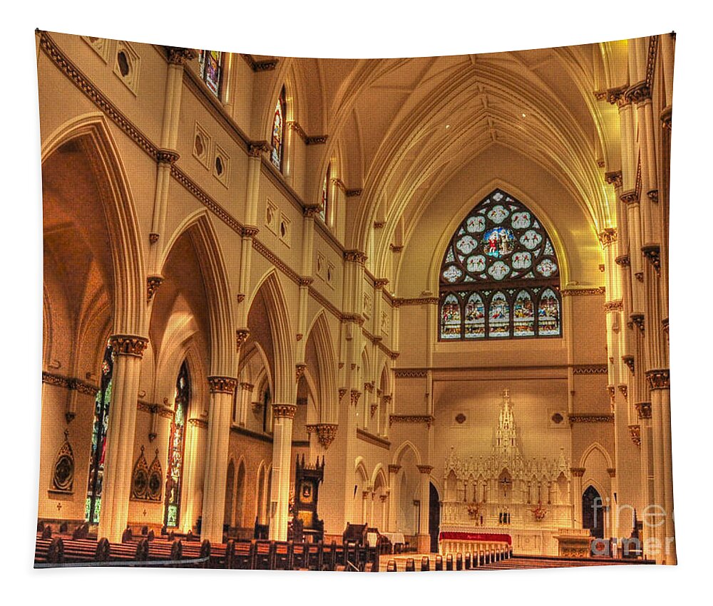 Cathedral Tapestry featuring the photograph Cathedral Of St. John The Baptist by Kathy Baccari