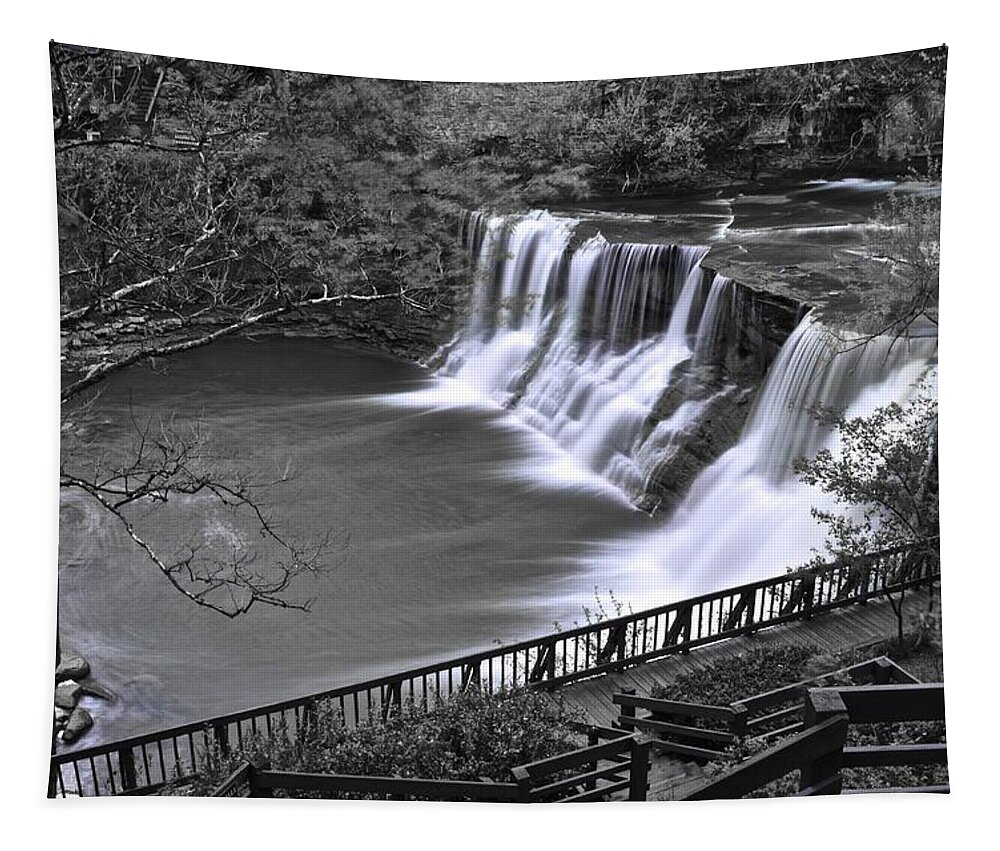 Chagrin Tapestry featuring the photograph Chagrin Falls by Frozen in Time Fine Art Photography