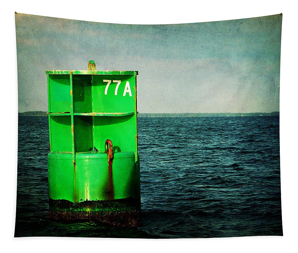 Channel Marker Tapestry featuring the photograph Channel Marker 77A by Rebecca Sherman