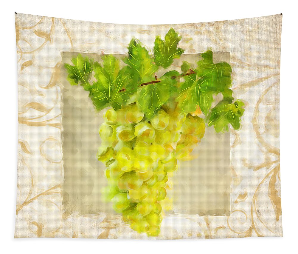 Wine Tapestry featuring the painting Chardonnay II by Lourry Legarde