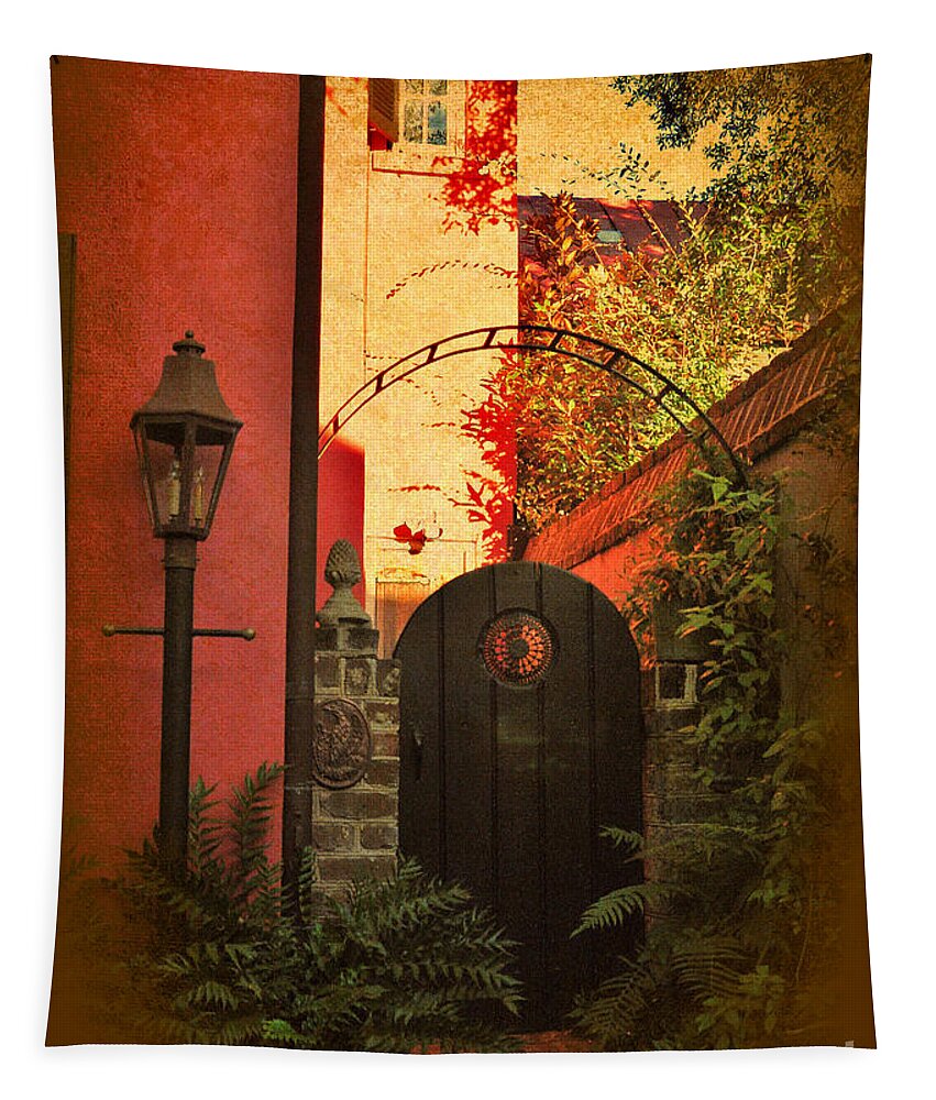 Garden Tapestry featuring the photograph Charleston Garden Entrance by Kathy Baccari
