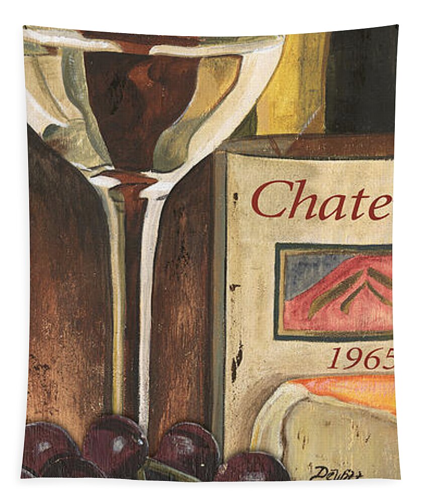 Grapes Tapestry featuring the painting Chateux 1965 by Debbie DeWitt
