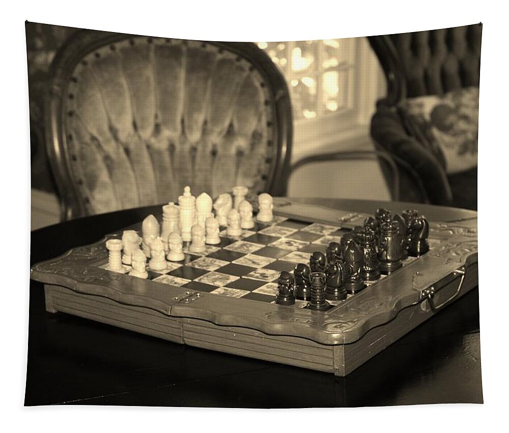 Games Tapestry featuring the photograph Chess Game by Cynthia Guinn