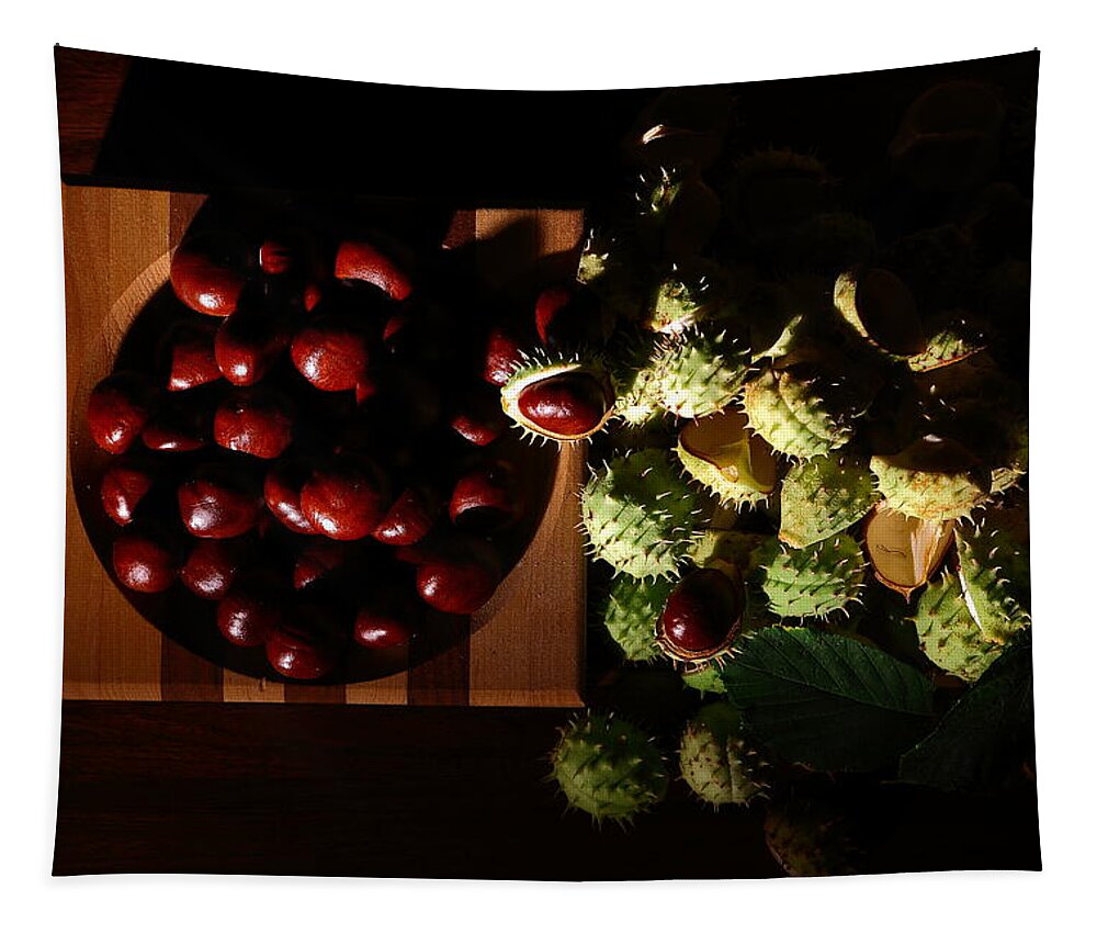 Chestnuts Tapestry featuring the photograph Chestnuts by David Andersen