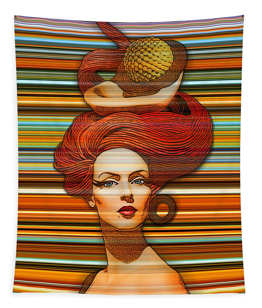 Redhead Tapestry featuring the photograph Cheveux Rouges Extract by Chuck Staley