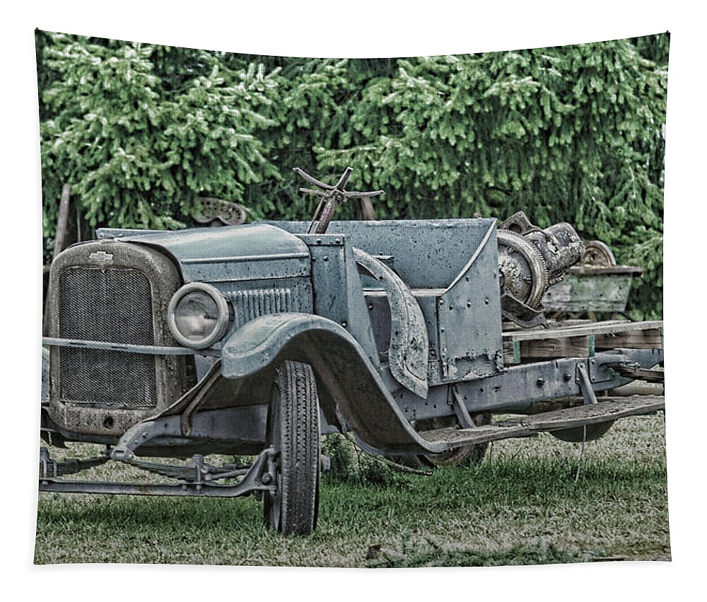 Antique Tapestry featuring the photograph Chevy Truck by Ron Roberts by Ron Roberts