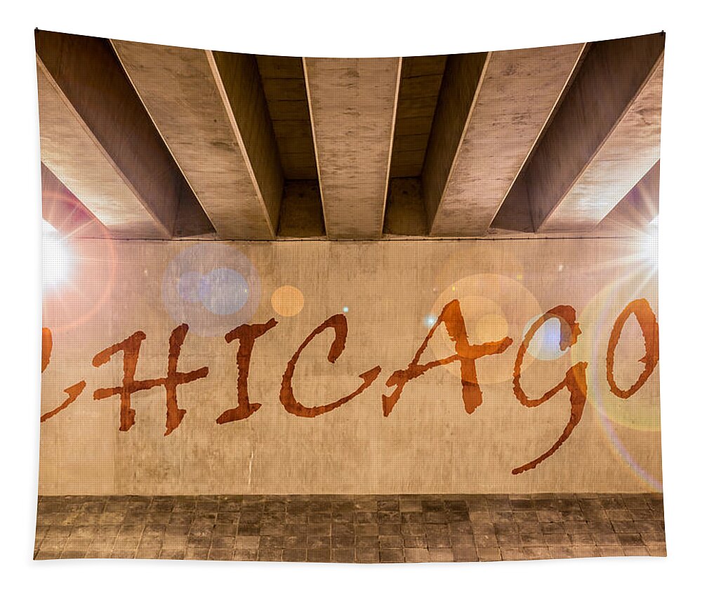 Abstract Tapestry featuring the photograph Chicago by Semmick Photo