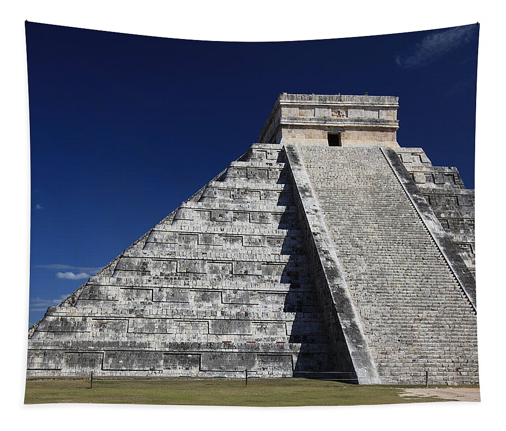 Architecture Tapestry featuring the photograph Chichen Itza Mayan Ruins Yucatan Peninsula Mexico by Wayne Moran