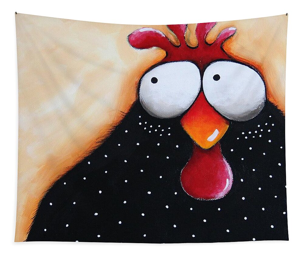 Chicken Tapestry featuring the painting Chicken Soup by Lucia Stewart