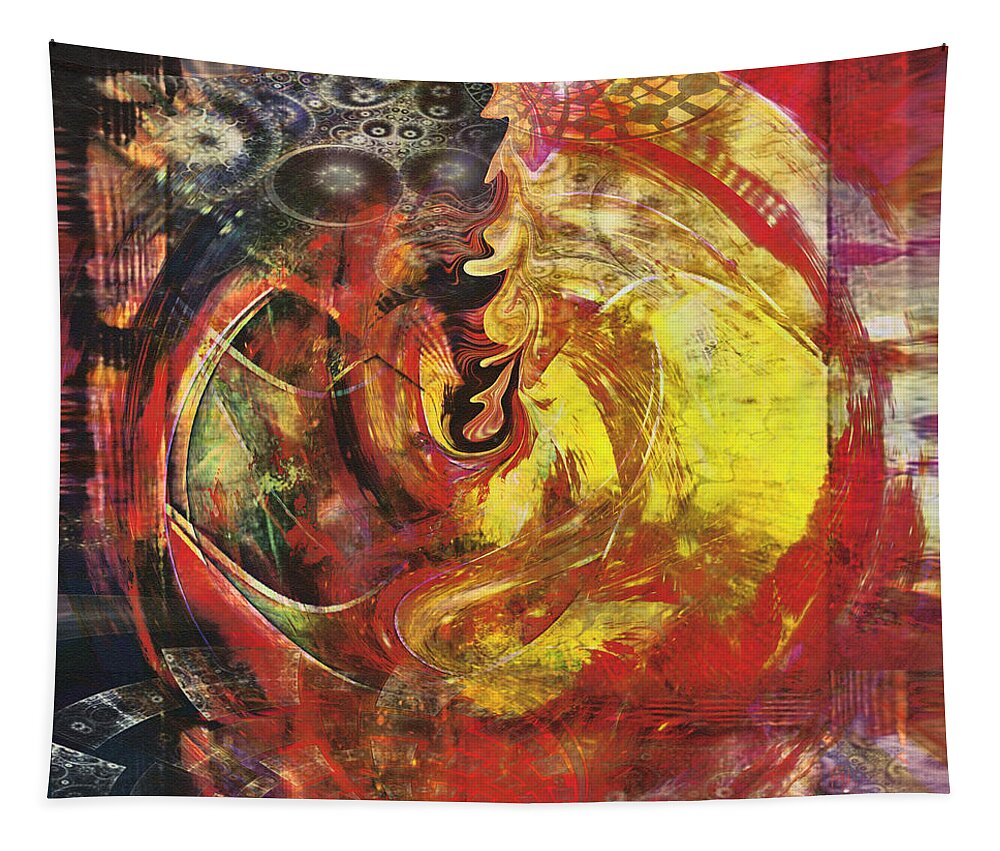 Chinese New Year Tapestry featuring the digital art Chinese New Year by Linda Sannuti