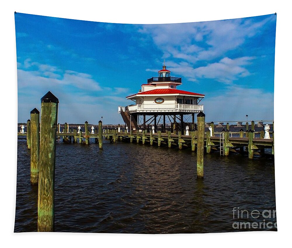 Choptank Tapestry featuring the photograph Choptank River Lighthouse by Nick Zelinsky Jr