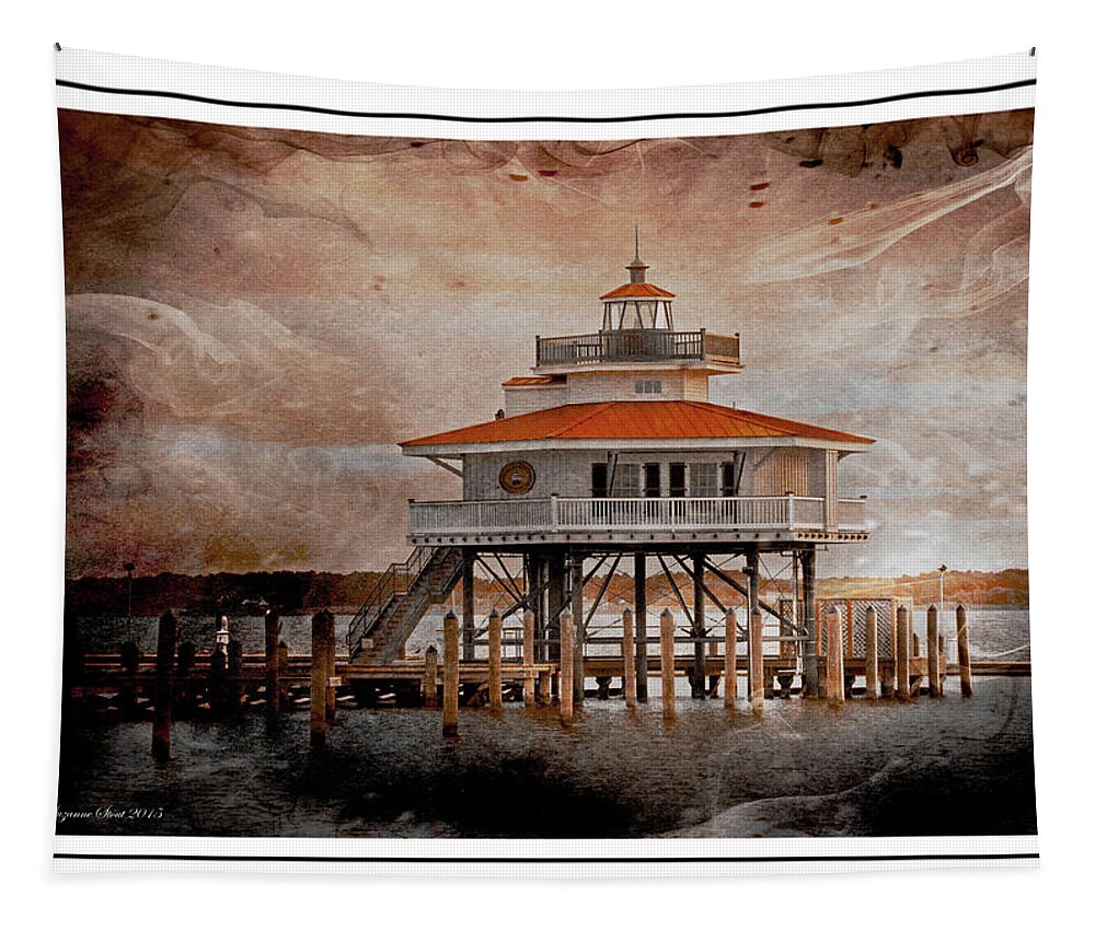 Cambridge Tapestry featuring the photograph Choptank River Lighthouse by Suzanne Stout