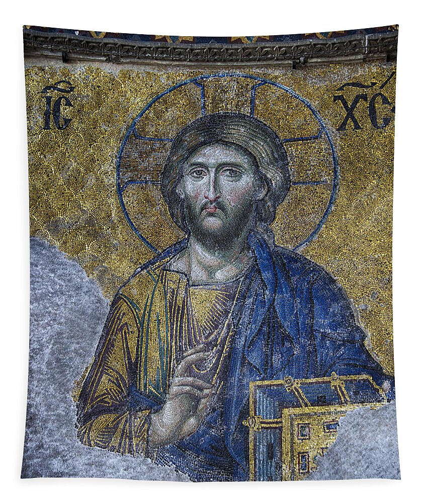 Jesus Tapestry featuring the photograph Christ Pantocrator III by Stephen Stookey