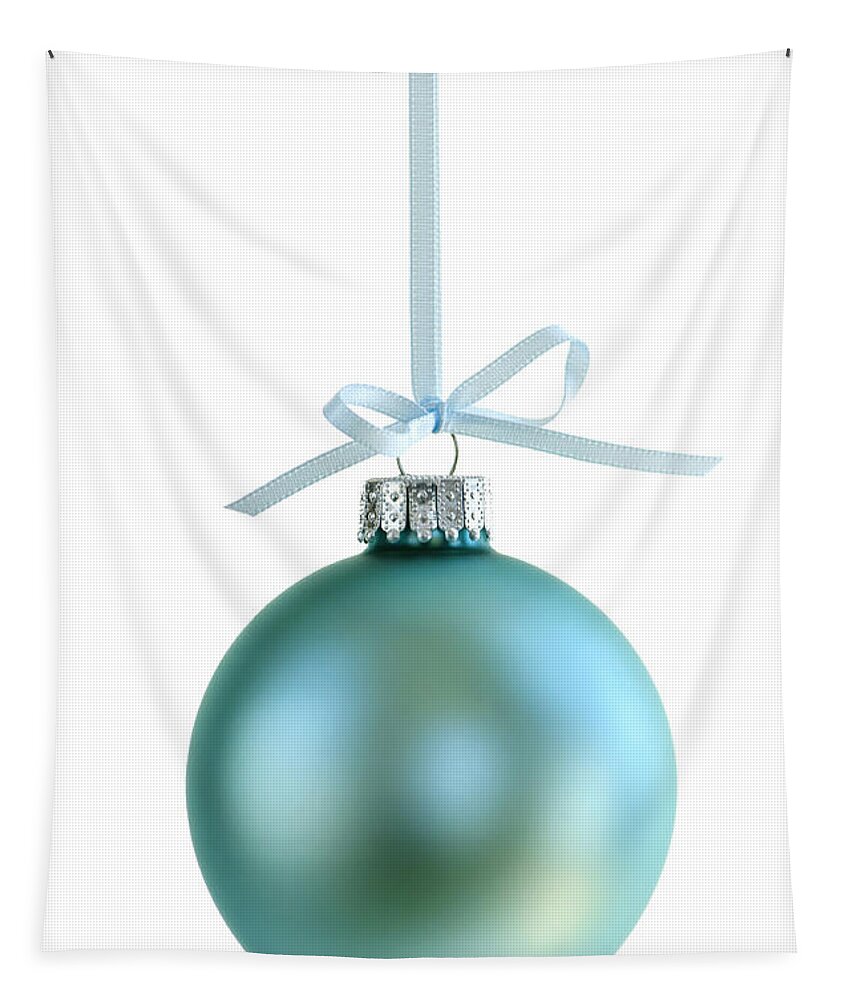 Christmas Tapestry featuring the photograph Christmas ornament on white by Elena Elisseeva