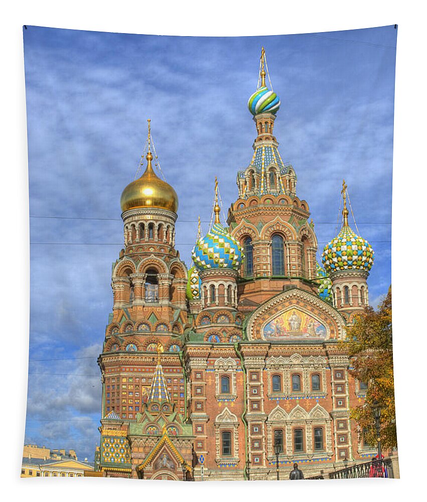 St. Petersburg Tapestry featuring the photograph Church of the Saviour on Spilled Blood. St. Petersburg. Russia by Juli Scalzi