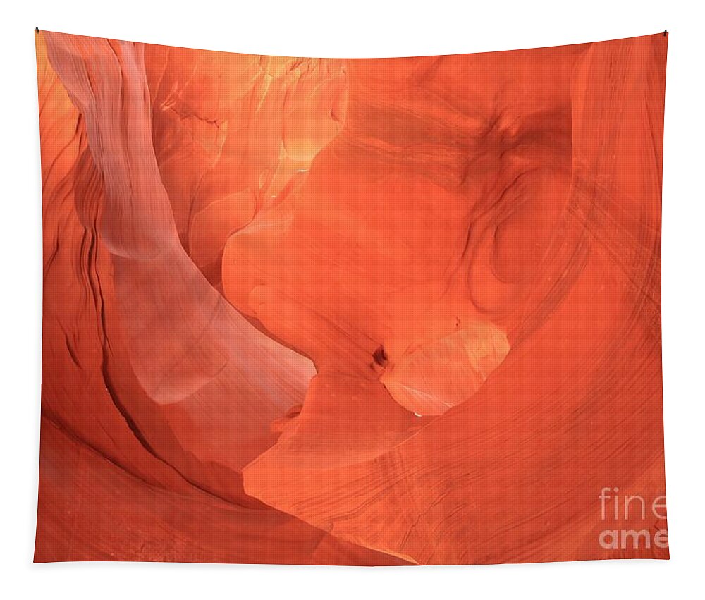 Arizona Slot Canyon Tapestry featuring the photograph Circle In The Sandstone by Adam Jewell