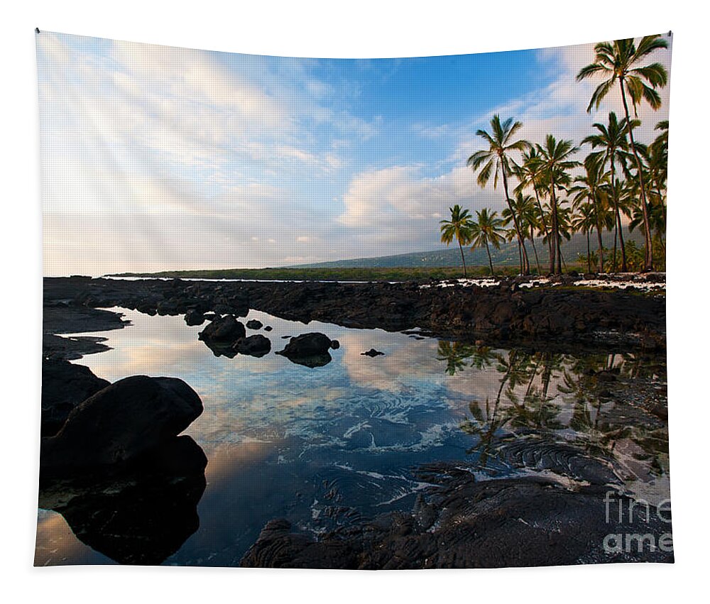 Hawaii Tapestry featuring the photograph City of Refuge Beach by Mike Reid