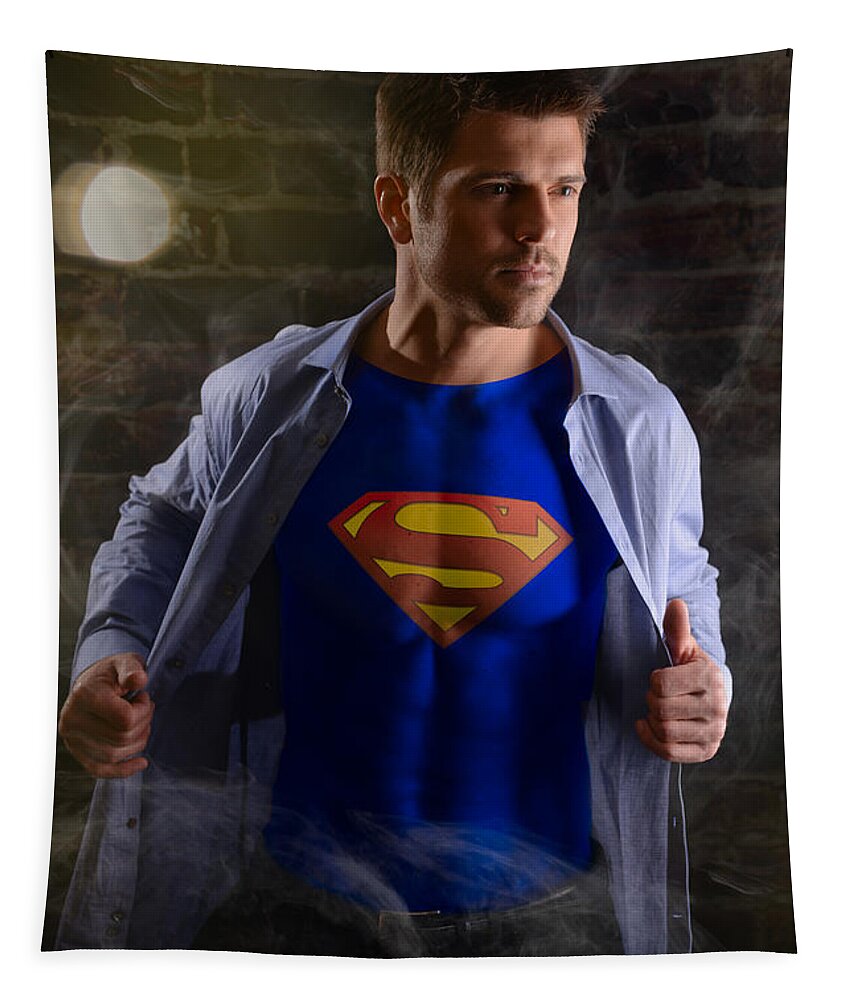 Adult Tapestry featuring the photograph Clark Kent is Superman by Jt PhotoDesign