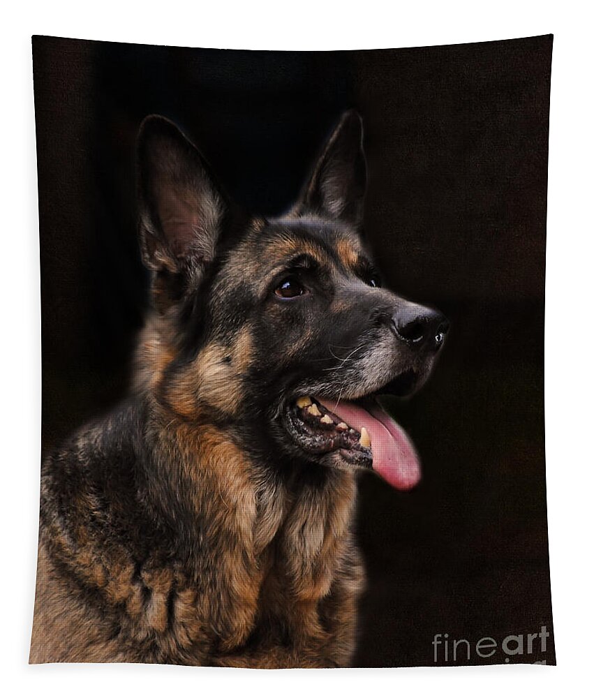 German Tapestry featuring the photograph Classic German Shepherd by Jai Johnson