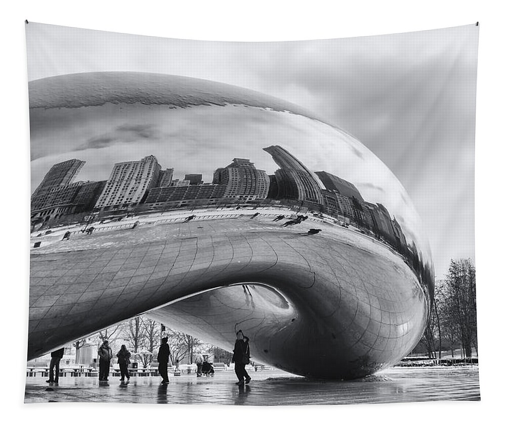 Cloud Tapestry featuring the photograph Cloud Gate by Jayme Spoolstra