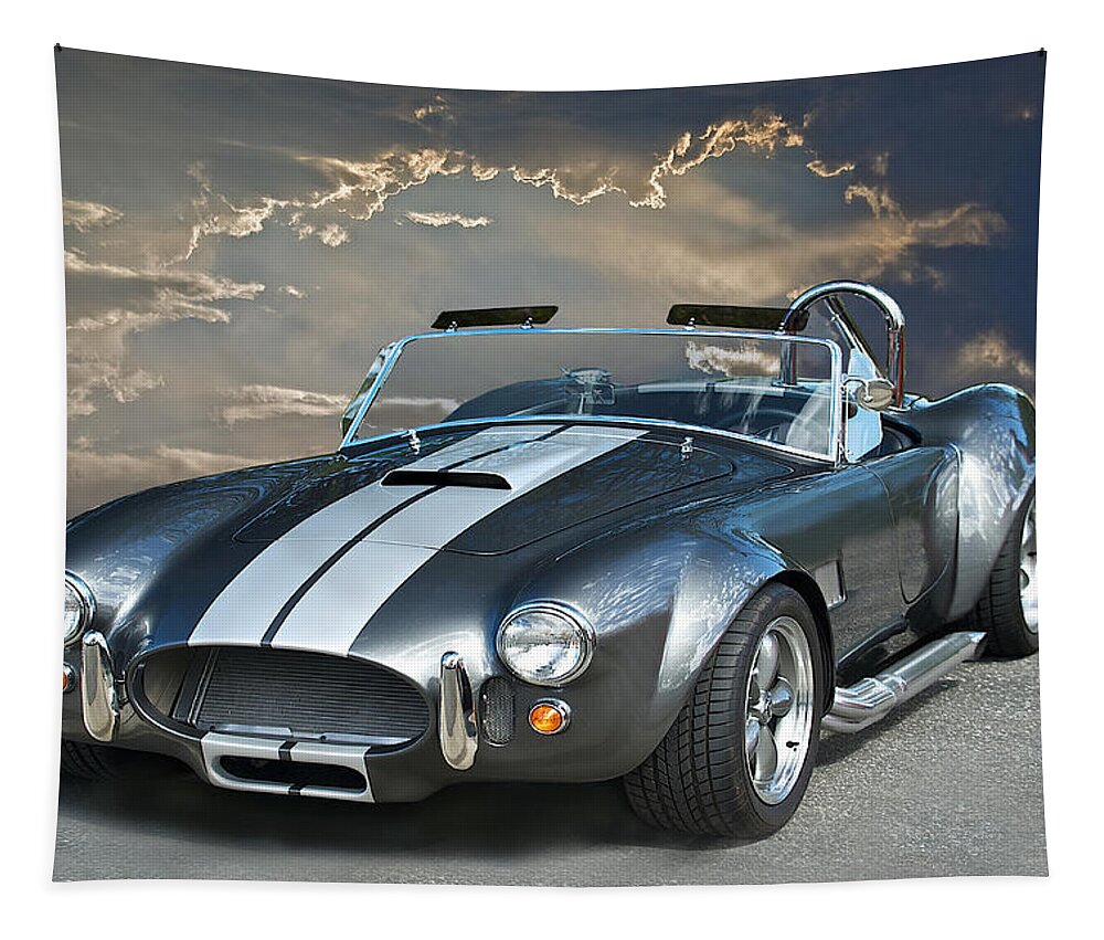 Auto Tapestry featuring the photograph Cobra in the Clouds by Dave Koontz
