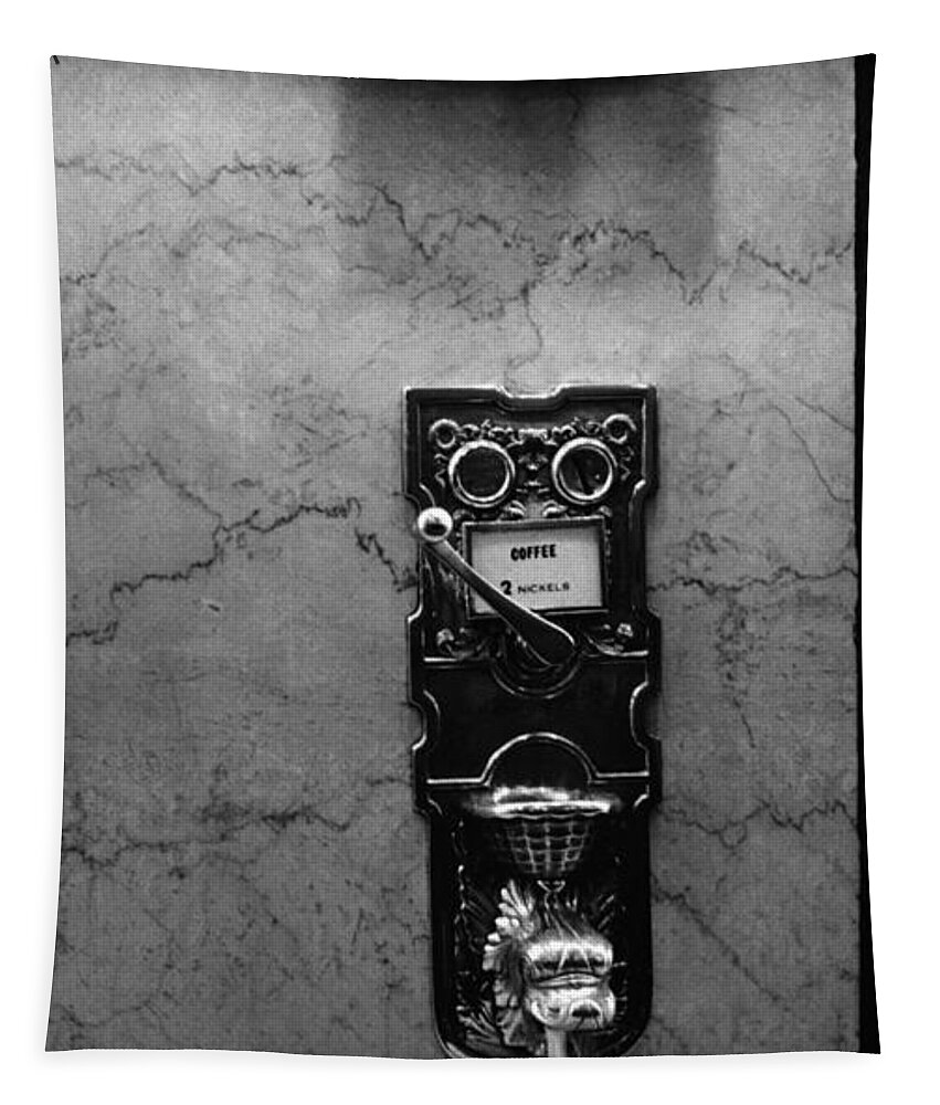 Vending Tapestry featuring the photograph Coffee Machine by Rollie McKenna
