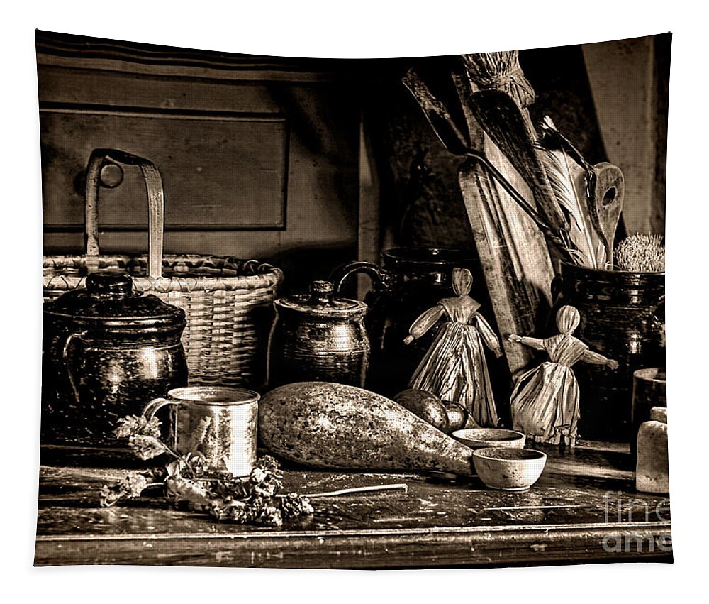 Colonial Tapestry featuring the photograph Colonial Table Set by Olivier Le Queinec