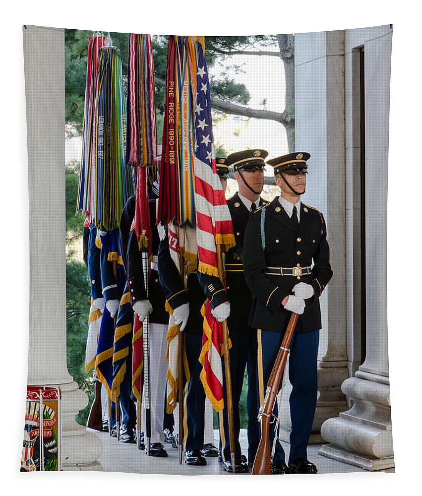 Washington Dc Tapestry featuring the photograph Color Guard by Jerry Fornarotto