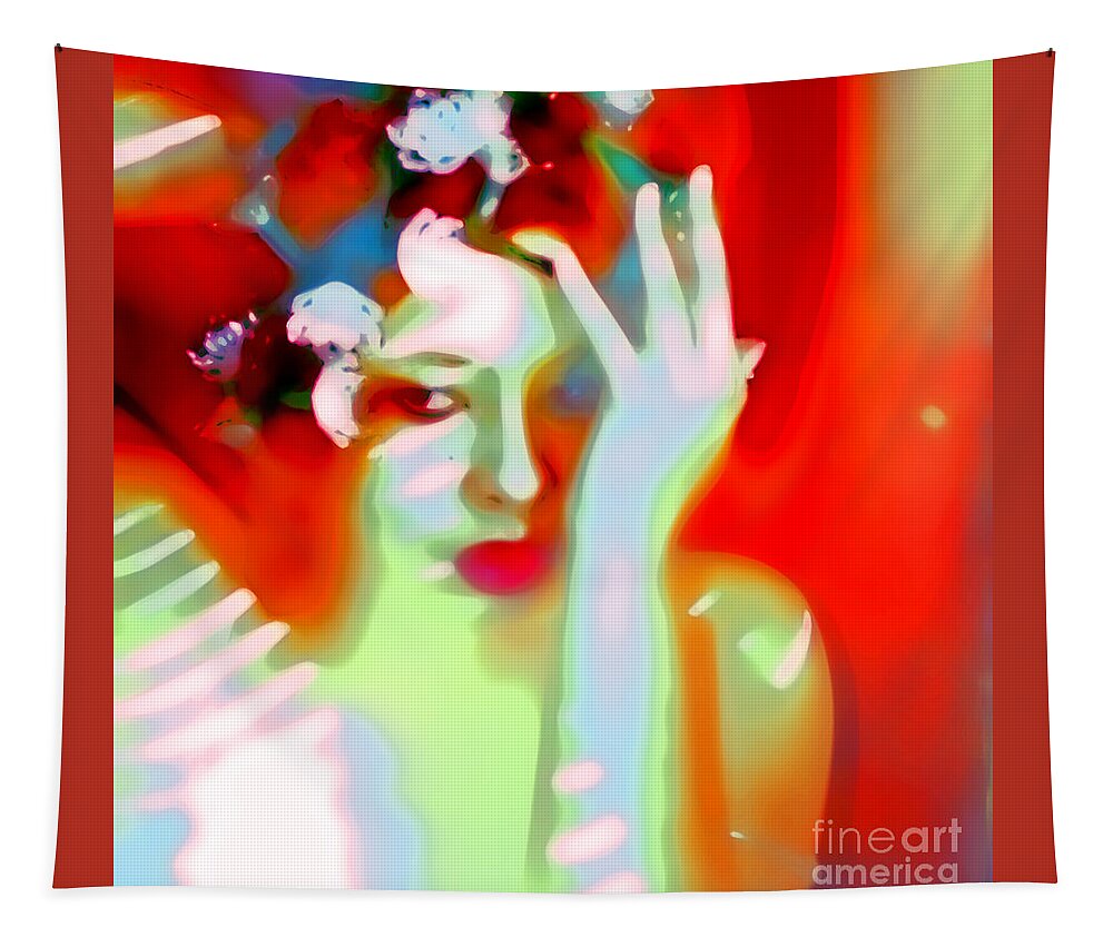 Abstract Emotive Tapestry featuring the photograph Color me Blue by Jessica S