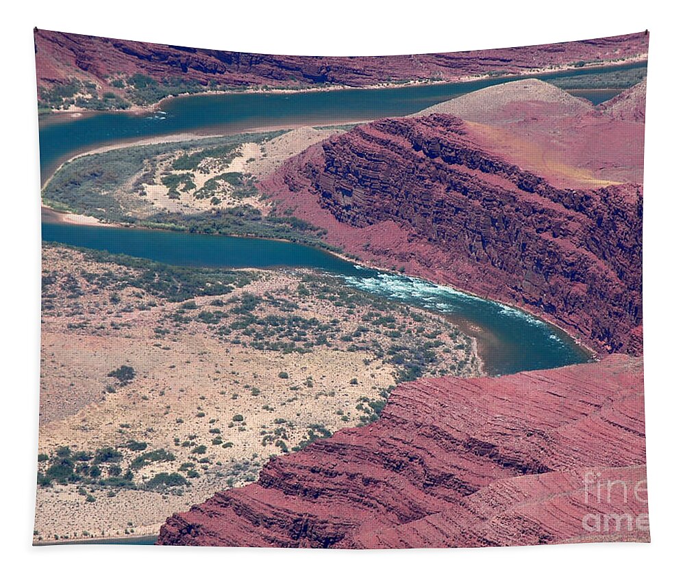 Grand Canyon National Park Tapestry featuring the photograph Colorado River Natural Abstract by Debra Thompson