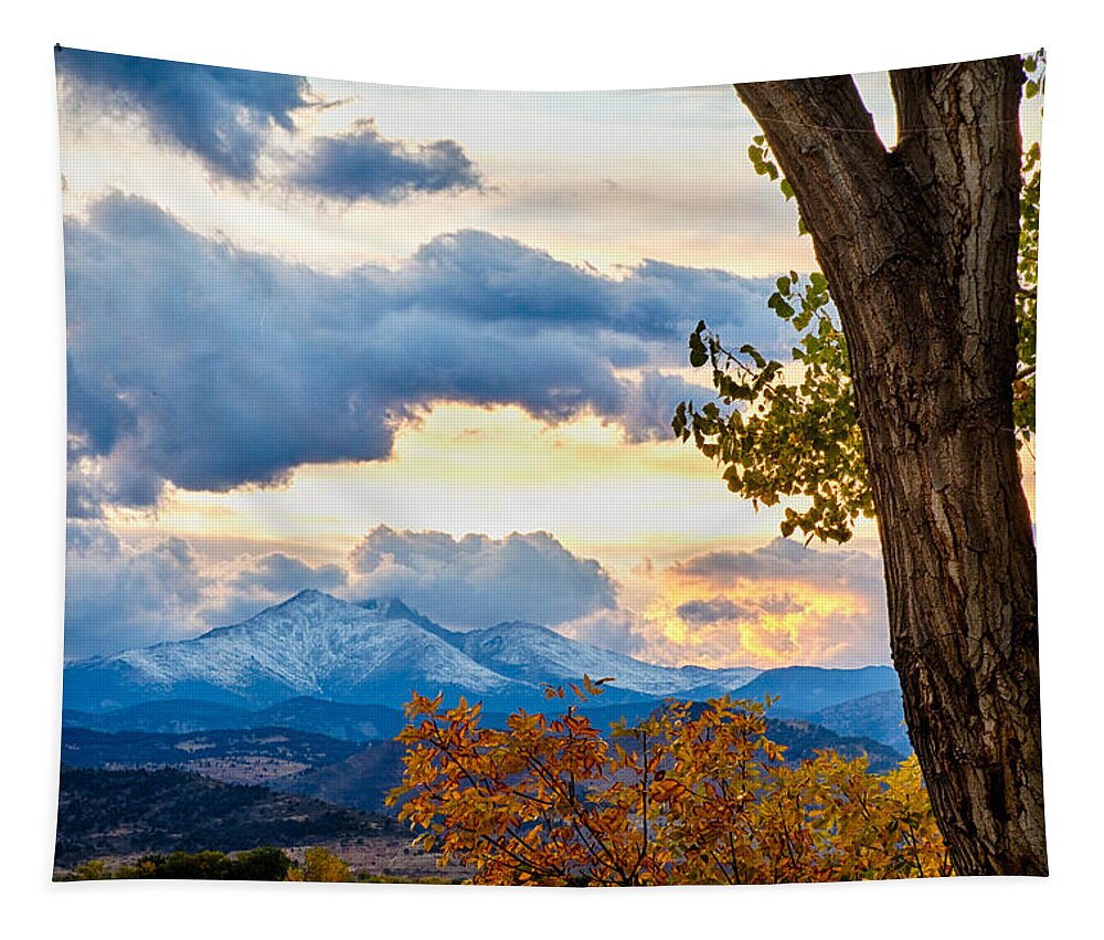 Autumn Tapestry featuring the photograph Colorado Rocky Mountain Twin Peaks Autumn View by James BO Insogna