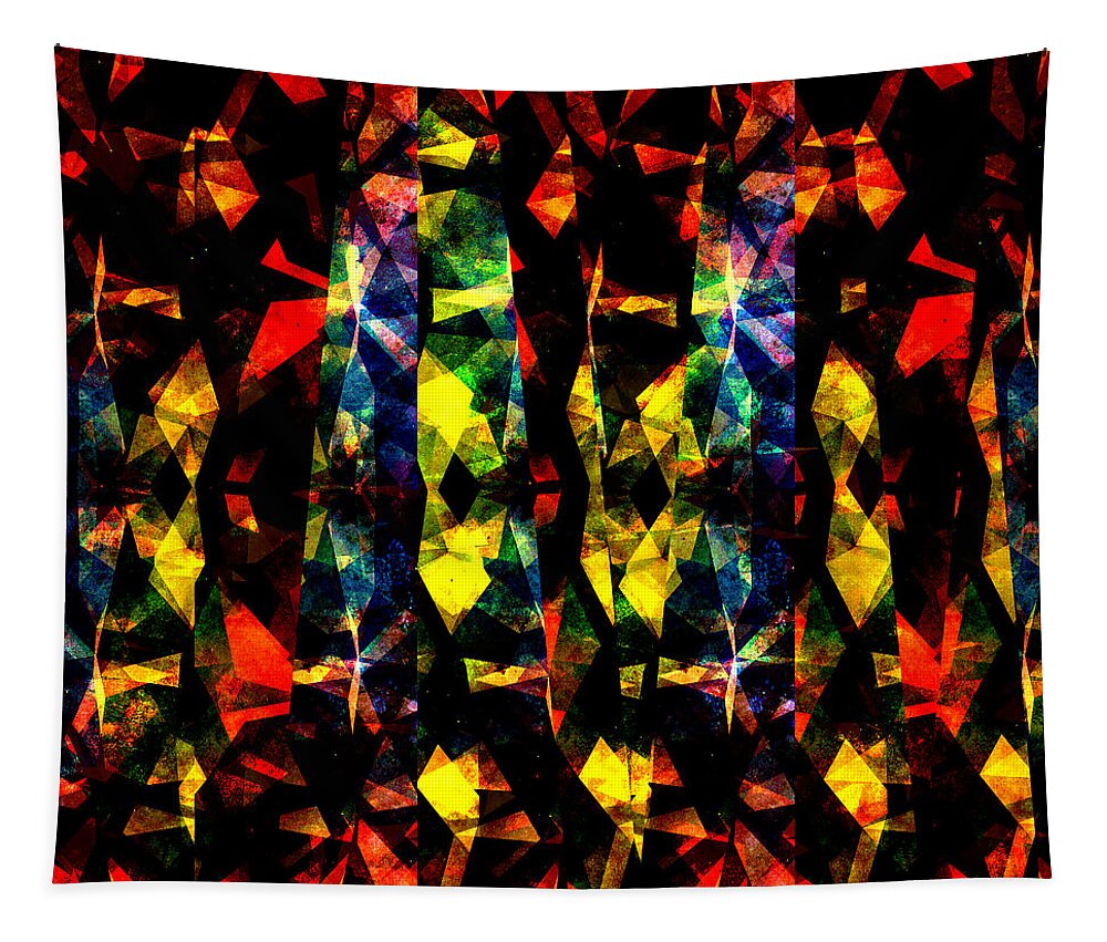 Colorful Tapestry featuring the digital art Colorful Abstract Collage by Phil Perkins