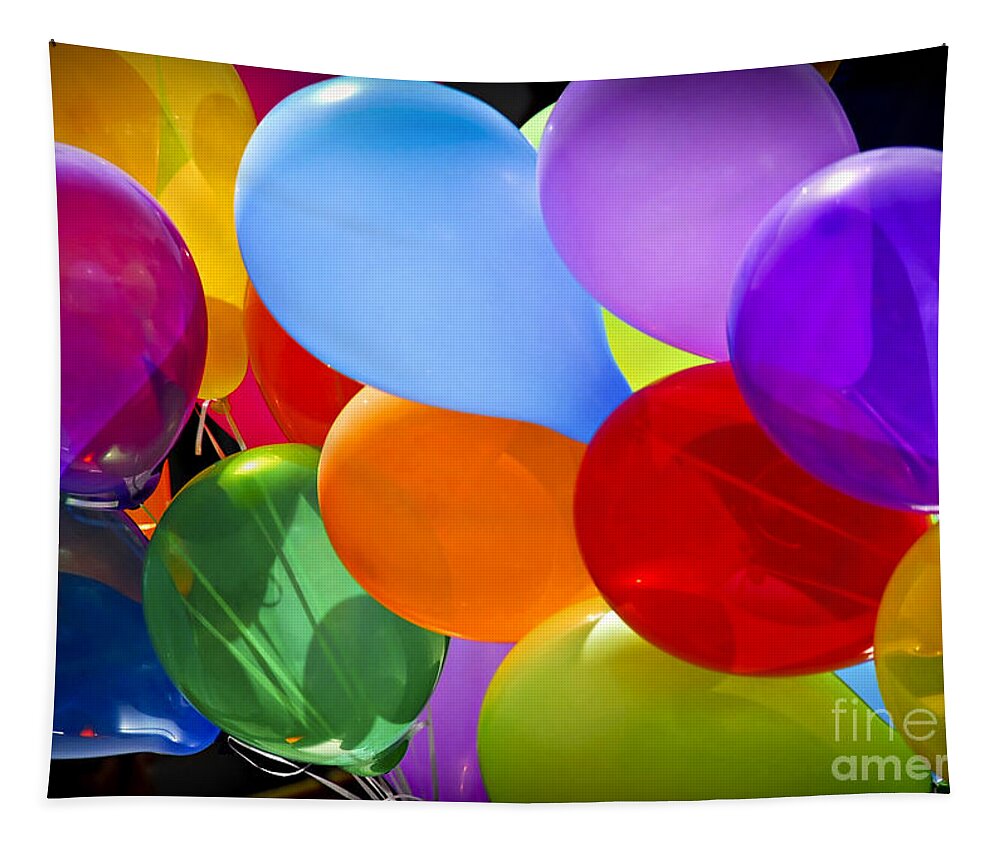 Balloons Tapestry featuring the photograph Colorful balloons 2 by Elena Elisseeva