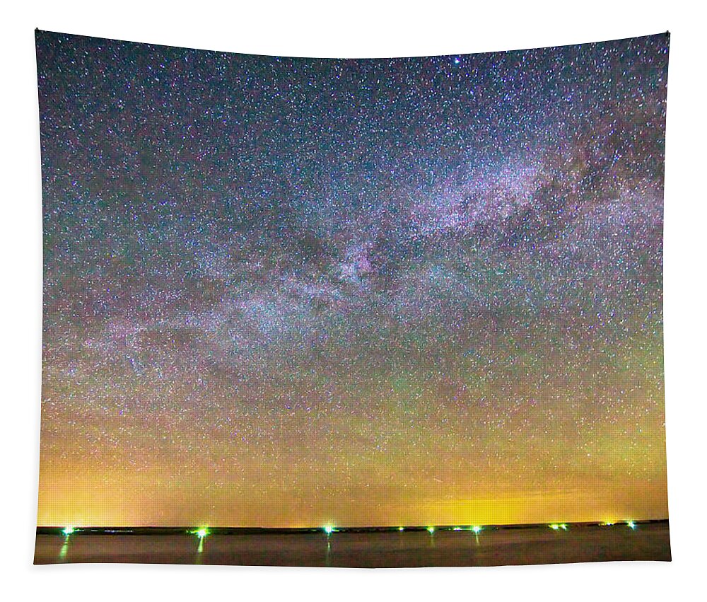 Milky Way Tapestry featuring the photograph Colorful Milky Way Night by James BO Insogna