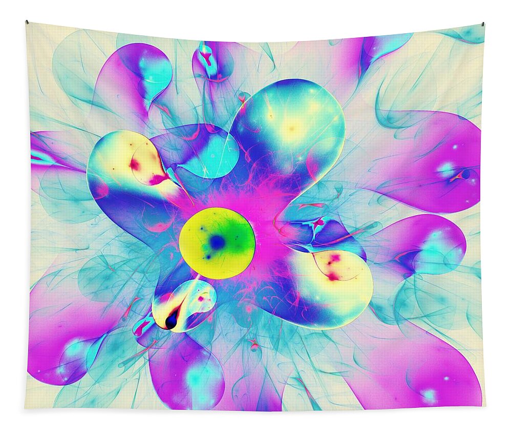 Colorful Tapestry featuring the digital art Colorful Splash by Anastasiya Malakhova
