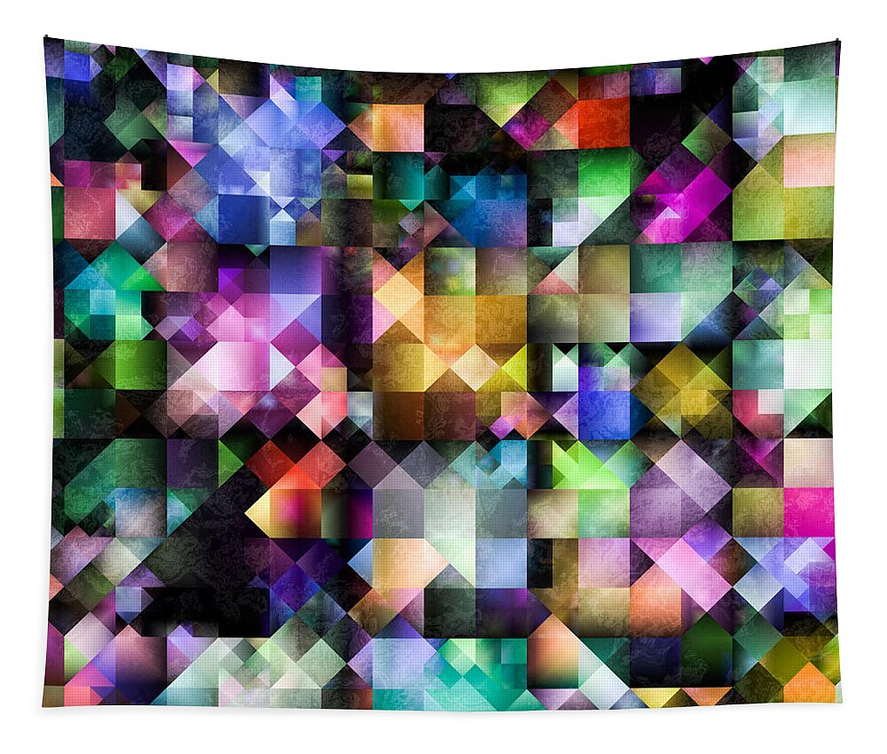 Fractal Tapestry featuring the digital art Colourful Fractal Jewels by Hakon Soreide