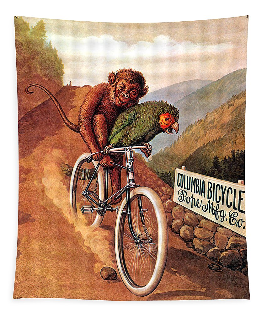 Fine Arts Tapestry featuring the photograph Columbia Bicycle Poster, C.m. Coolidge by Science Source