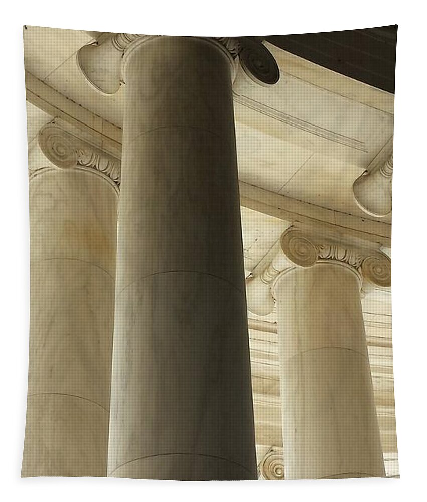 Declaration Of Independence Tapestry featuring the photograph Columns Stand Guard by Kenny Glover