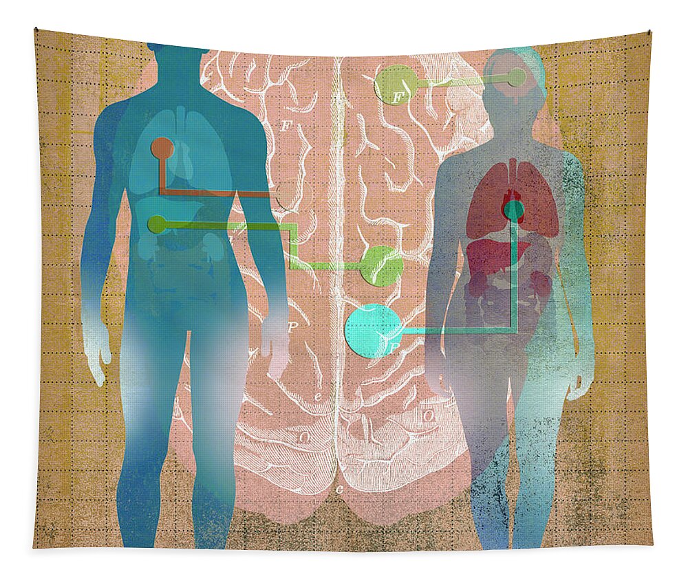 Adult Tapestry featuring the photograph Connections Between Body And Mind by Ikon Images
